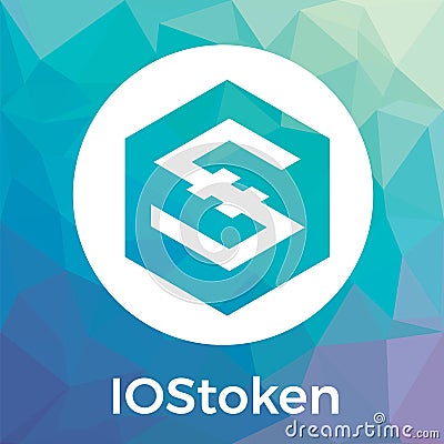 IOStoken IOST vector logo. A Secure Scalable Blockchain for Smart Services and blockchain crypto currency. Vector Illustration