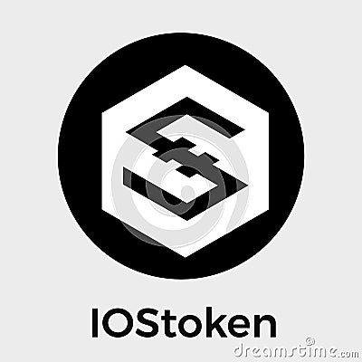 IOStoken IOST vector logo. A Secure Scalable Blockchain for Smart Services and blockchain crypto currency. Vector Illustration