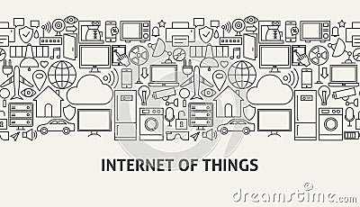 Iot Banner Concept Vector Illustration