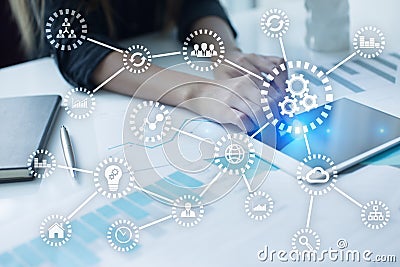 IOT. Internet of things. Automation and modern technology concept Stock Photo