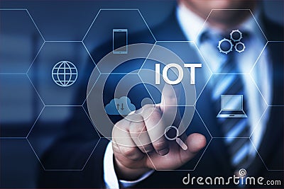 IOT Internet of Things Business Internet technology Concept Stock Photo