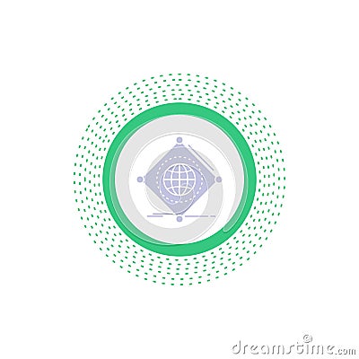 IOT, internet, things, of, global Glyph Icon. Vector isolated illustration Vector Illustration