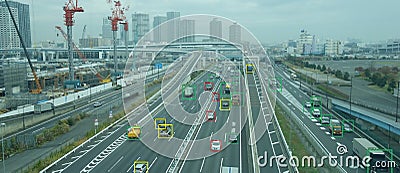 Iot machine learning with speed car and object recognition which use artificial intelligence to measurements ,analytic and identic Stock Photo