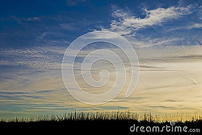 Iowa landscape with dramatic clouds Stock Photo