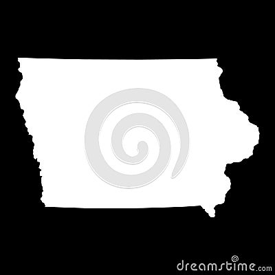 Iowa map shape, united states of america. Flat concept icon symbol vector illustration Vector Illustration