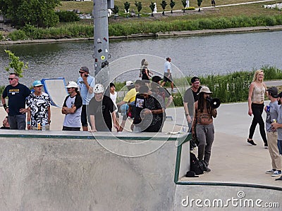 Iowa Ruckus Rollerblading Competition Lauridsen Editorial Stock Photo