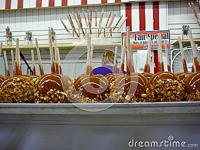 Iowa State Fair Candy Apples Editorial Stock Photo