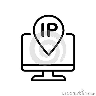 ip address icon isolated on white background Vector Illustration