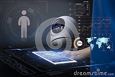 IP wifi wireless security camera supports Internet installation technology, security systems, smart home applications Stock Photo