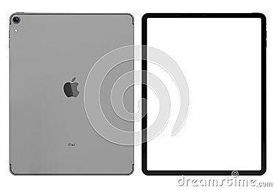 IPad Pro 2018 with blank screen Editorial Stock Photo