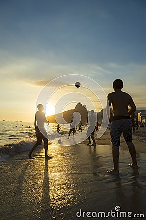 Ipanema Beach Rio Brazilians Playing Altinho Editorial Stock Photo