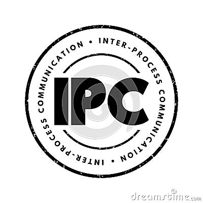 IPC Inter-Process Communication - refers specifically to the mechanisms an operating system provides to allow the processes to Stock Photo