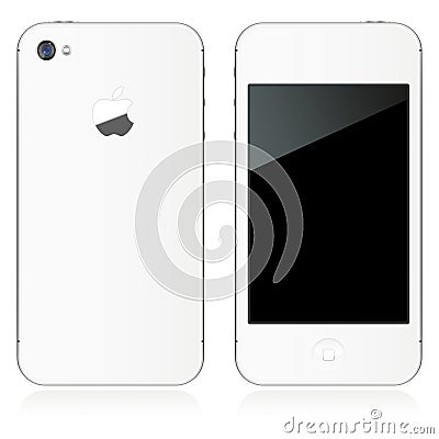IPhone 4S in White Vector Illustration