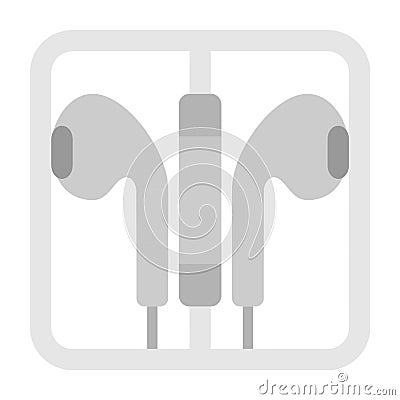 iPhone earphone illustration. Cartoon Illustration