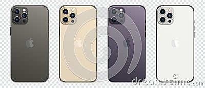 Iphone 14 pro mockup. Iphone 14 realistic vector. Smartphone mockup. Mockup back side iphone. Mobile Vector Illustration