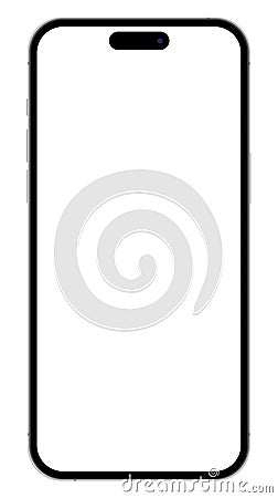 Iphone 14 Pro on white background vector illustration Vector Illustration