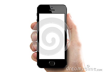 Iphone 5s in hand Editorial Stock Photo