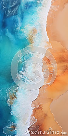 Iphone 9 With Watercolor Style Background: Aerial View In Uhd 8k Resolution Stock Photo