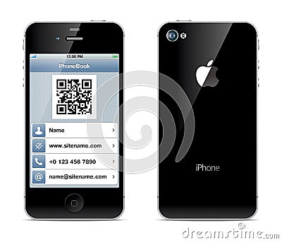 IPhone visiting card illustration Vector Illustration