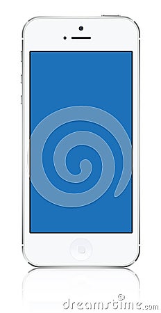 Iphone 5 white vector Vector Illustration