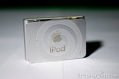 IPod Shuffle Silver Apple Ipod Editorial Stock Photo