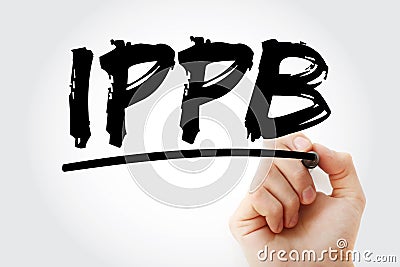 IPPB - Intermittent Positive Pressure breathing acronym with marker, concept background Stock Photo
