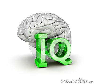 Iq test and brain Stock Photo