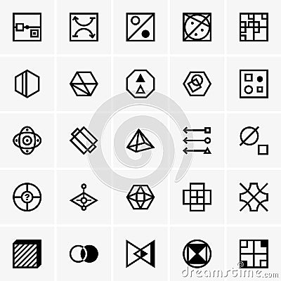 IQ test icons Vector Illustration