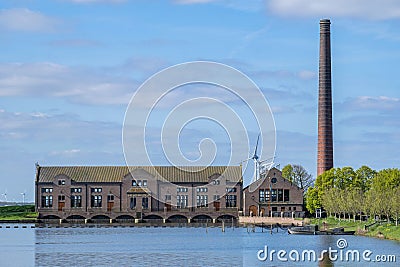 ir. D.F. Wouda Steam Pumping Station in Lemmer, Netherlands Editorial Stock Photo