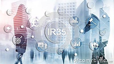 IR35 finance concept. United Kingdom tax law, tax avoidance Stock Photo