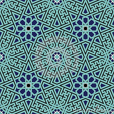 Iran Complex Seamless Pattern Vector Illustration