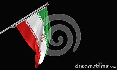 iran country nation flag waving symbol decoration protection female woman lady girl her person government politic arab islamic Stock Photo