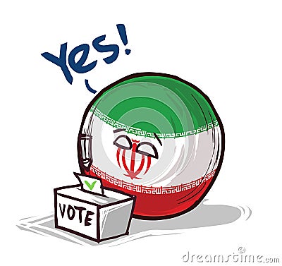 Iran country voting yes voting yes Stock Photo