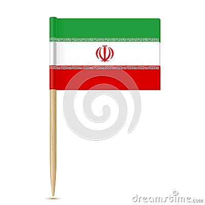 Iran flag toothpick Vector Illustration