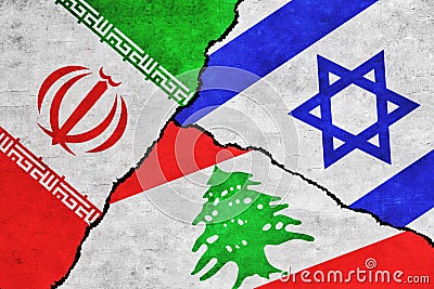 Iran, Israel and Lebanon Stock Photo