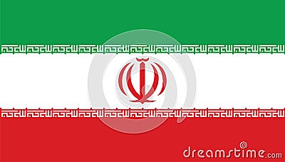 Iran national flag Vector Illustration