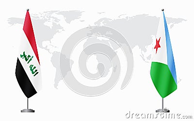 Iraq and Turkish Republic of Northern Cyprus flags for Vector Illustration