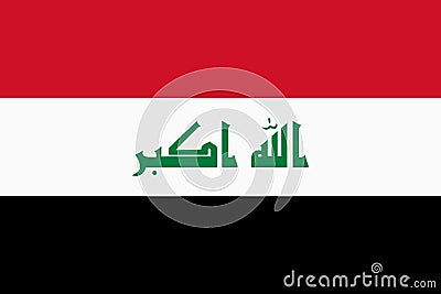 Iraq flag background illustration red white black green takbir Cartoon Illustration