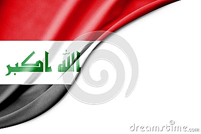 Iraq flag. 3d illustration. with white background space for text Cartoon Illustration