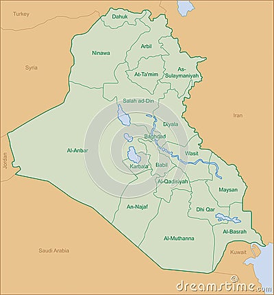 Iraq map Vector Illustration