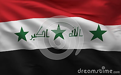 Iraq flag, iraqi national colors, 3D rendering Stock Photo