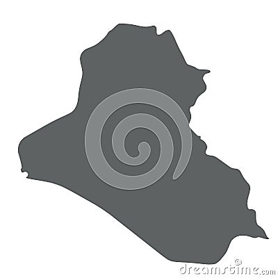 Iraq - flat country map silhouette Vector Illustration