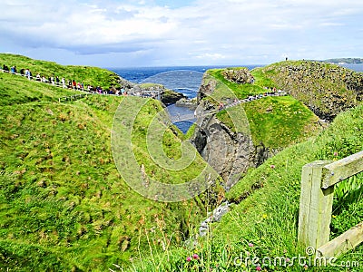 ireland carrick a rede - irlanda ponte di corda Stock Photo