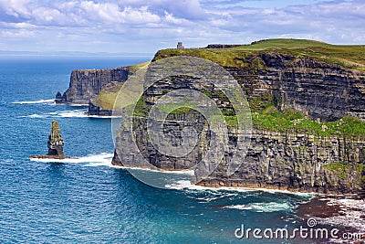 Ireland Cliffs of Moher travel traveling landscape sea nature to Stock Photo