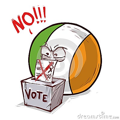 Ireland country ball voting no Stock Photo