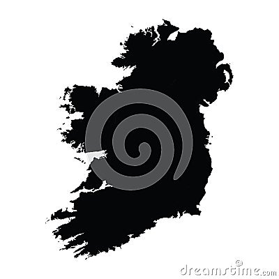 Ireland country map vector with regional areas Vector Illustration