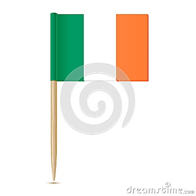 Ireland flag toothpick 10eps Vector Illustration