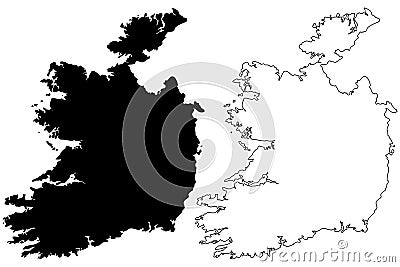 Ireland map vector Vector Illustration