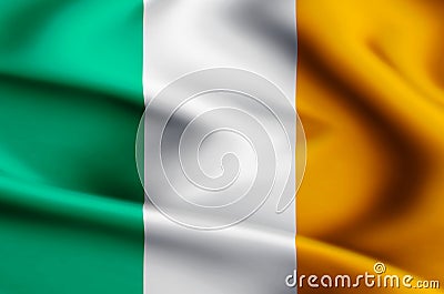 Ireland flag illustration Cartoon Illustration