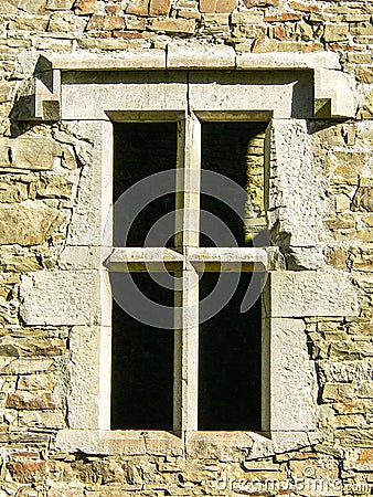 Ireland. Old window Editorial Stock Photo